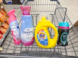 tide downy febreze items in walgreens cart