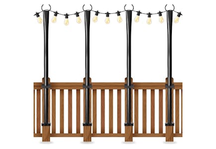 Outdoor String Light Pole Set