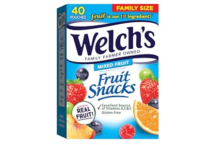 2 Welch's Fruit Snacks 40-Packs
