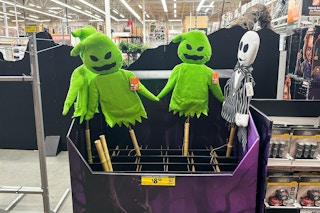 oogie boogie and jack skellington decor in home depot as clearance