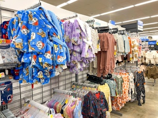 toddler pajama area at walmart