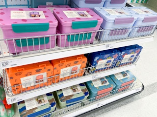 cat & jack bento boxes sitting on a target shelf