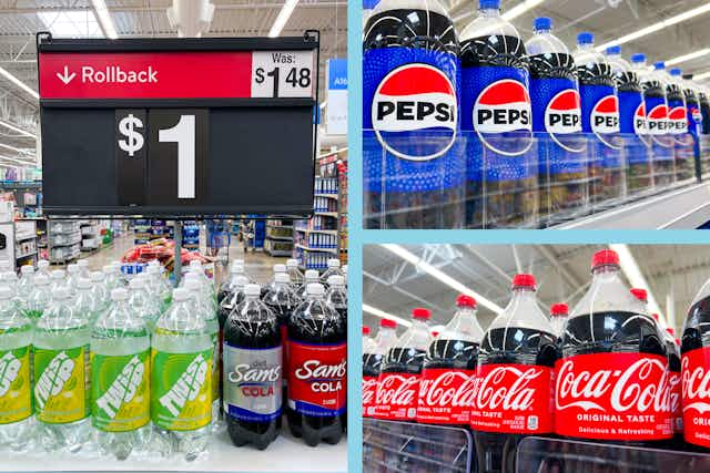 2-Liter Soda Rollbacks at Walmart — Prices Start at $1 card image