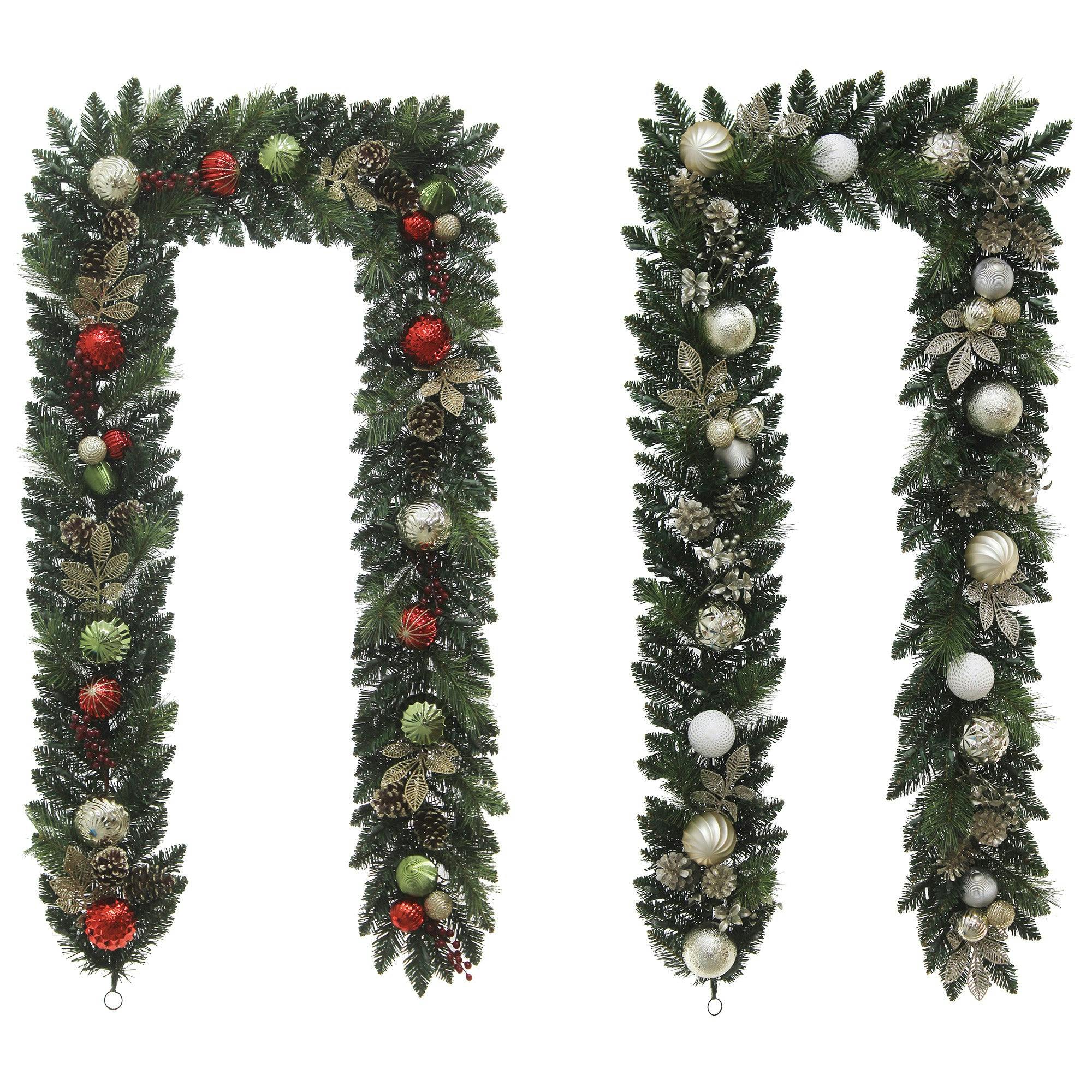 9' Pre-Lit LED Artificial Garland