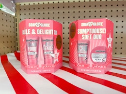 soap & glory gift sets on walgreens shelf