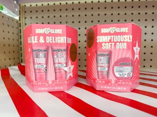 soap & glory gift sets on walgreens shelf