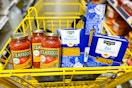 classico and clover valley products in yellow shopping cart