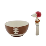 Snoopy Football Dip Bowl and Spreader
