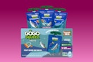 GoGo squeeze packaging on pink KCL template