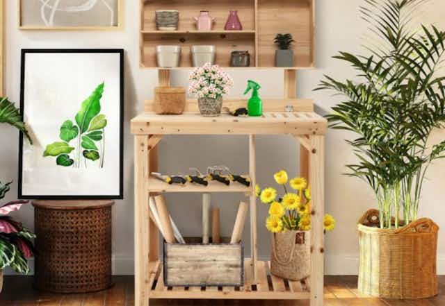 Freeport Park Wood Potting Bench, Only $84 Shipped at Wayfair card image