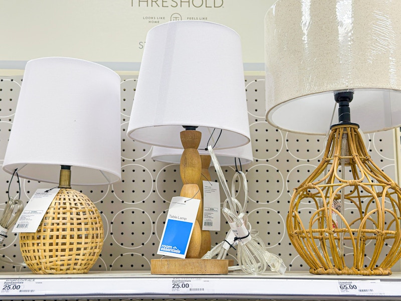 room essentials lamps on target shelf