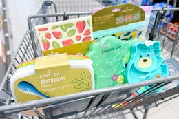 aldi kitchen items in a shopping cart