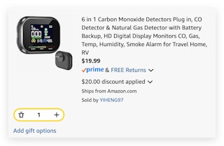 6 in 1 Carbon Monoxide Detectors Plug in