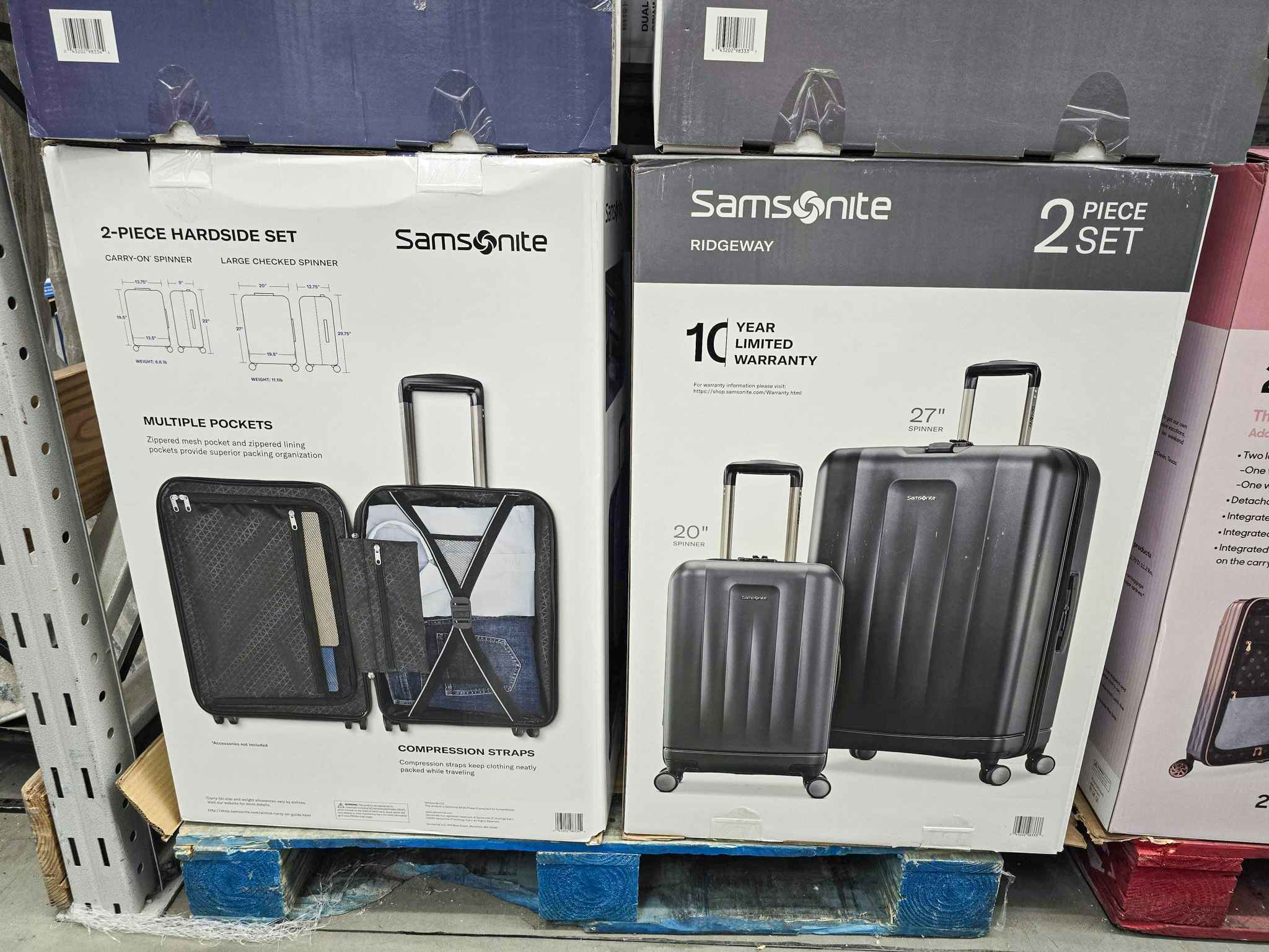 sams club samsonite luggage
