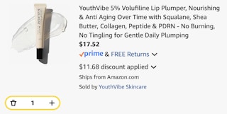 Lip Plumper Amazon receipt