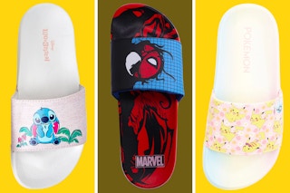 Character sandal slides: Disney Lilo & Stich, Marvel Spide-Man, Pokemon