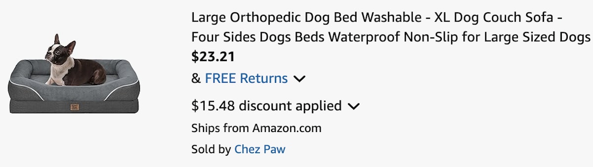 a cart ending in $23.21