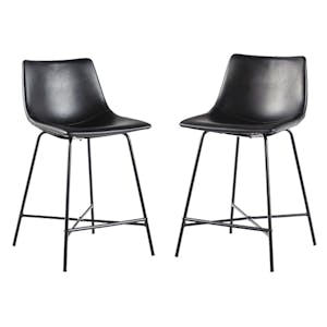 Faux Leather Counter Stool Set