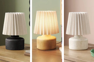 target mini faux wood lamps