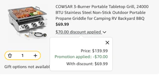 grill top Amazon receipt