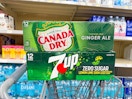 7up and Canada Dry 12pk soda on Walgreens cart