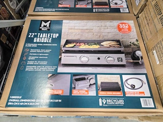 box with a tabletop griddle in it