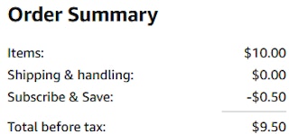 an amazon order summary ending in $9.50