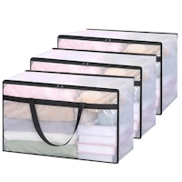 Clear Clothes Storage Bag Set