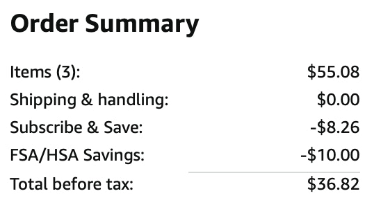 first aid kit Amazon receipt