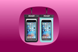 Waterproof Phone Pouch 2-Pack, Only $8 on Amazon card image