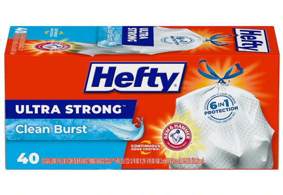 3 Hefty Trash Bags
