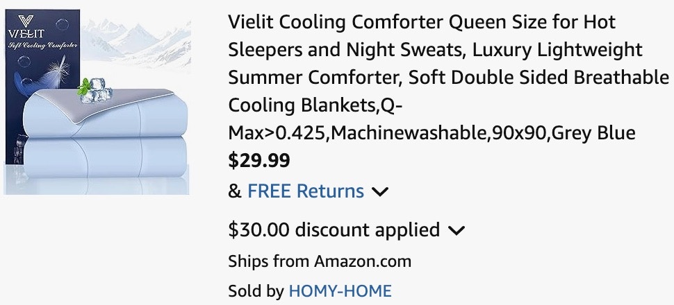 amazon-cooling-comforter-cart