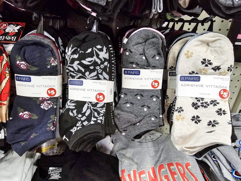 sock 8-packs hanging up on a display