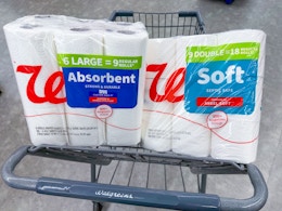 walgreens paper products in cart