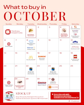 retail events and what to buy in october 2024