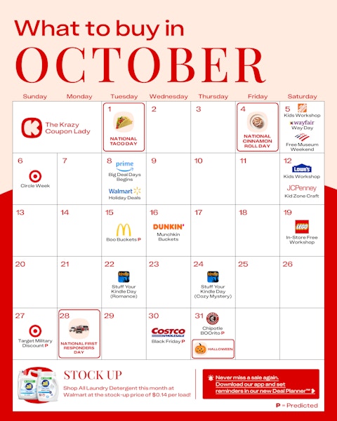 retail events and what to buy in october 2024