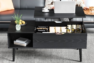 Lifestyle image of the EDX lift top coffee table in home setting