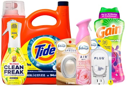 6 Tide, Gain, and Febreze Products
