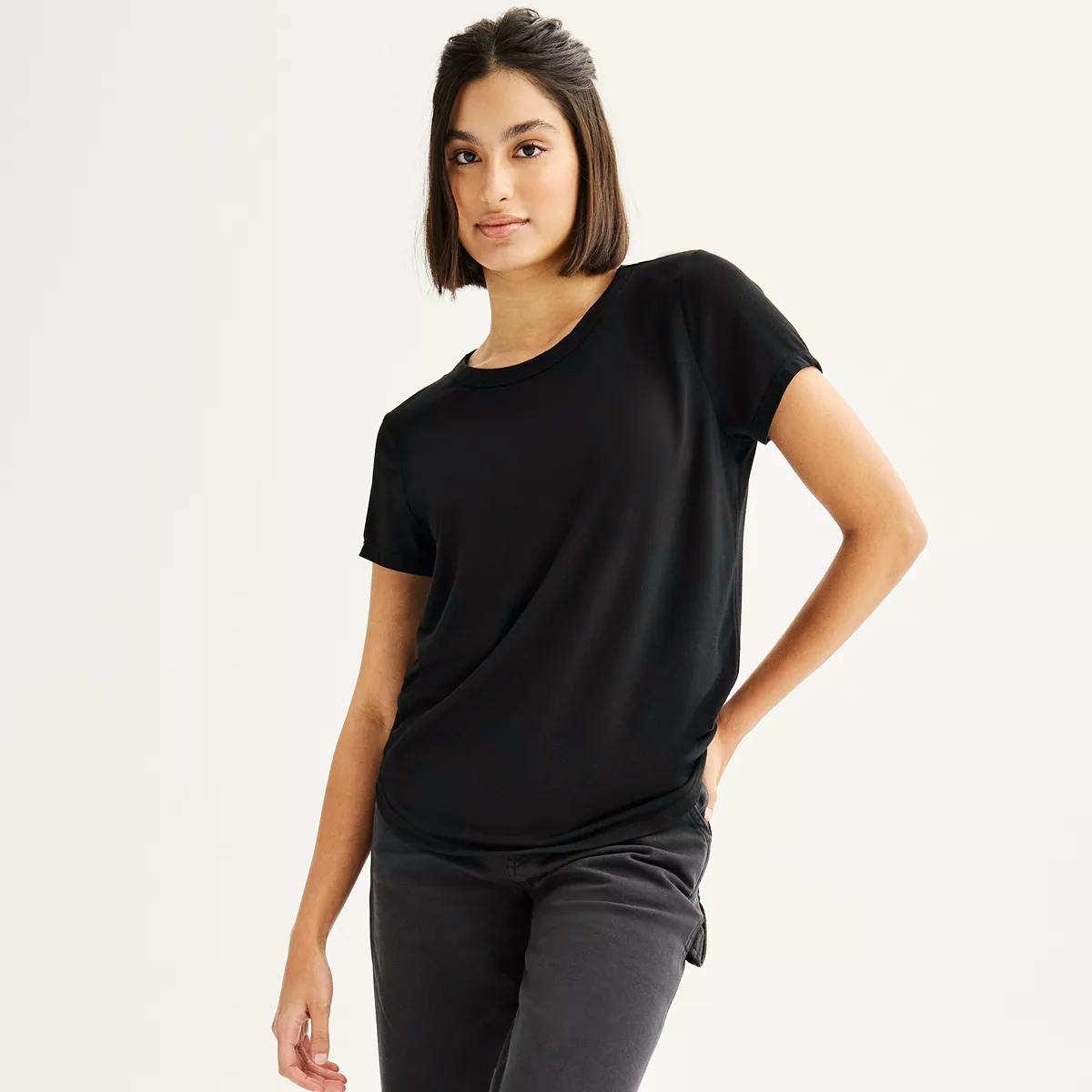 Juniors' Short Sleeve Crewneck Tee