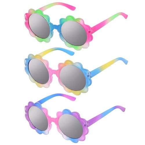 Kids Round Flower Sunglasses 3-Pack