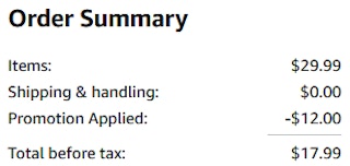 an amazon order summary ending in $17.99
