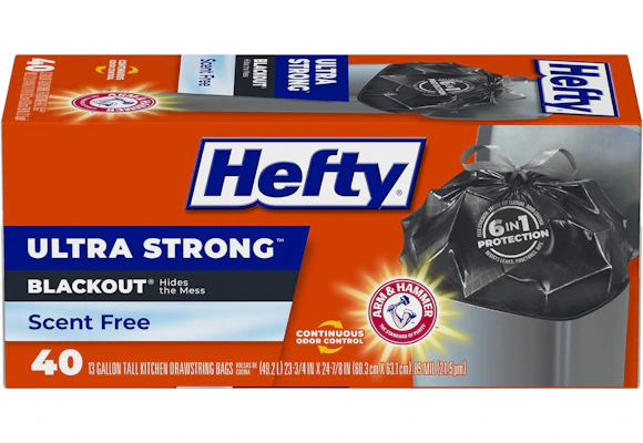 3 Hefty Trash Bags