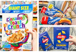 cereal crescents pasta collage
