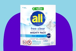 19-count pack of all mighty pacs of laundry detergent