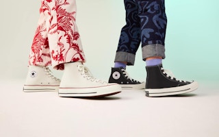Two People wearing Converse shoes