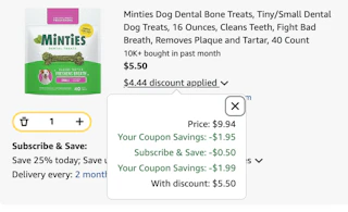 minties Amazon receipt