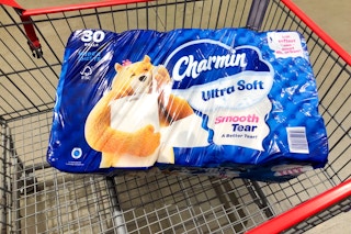 costco charmin ultra soft toilet paper 30 ct in cart