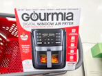 gourmia digital air fryer sitting on top a target cart