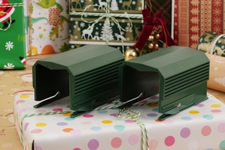two wrapping paper cutters