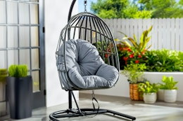 Wicker Egg Chair With Stand, Now $137 on Clearance at Walmart card image